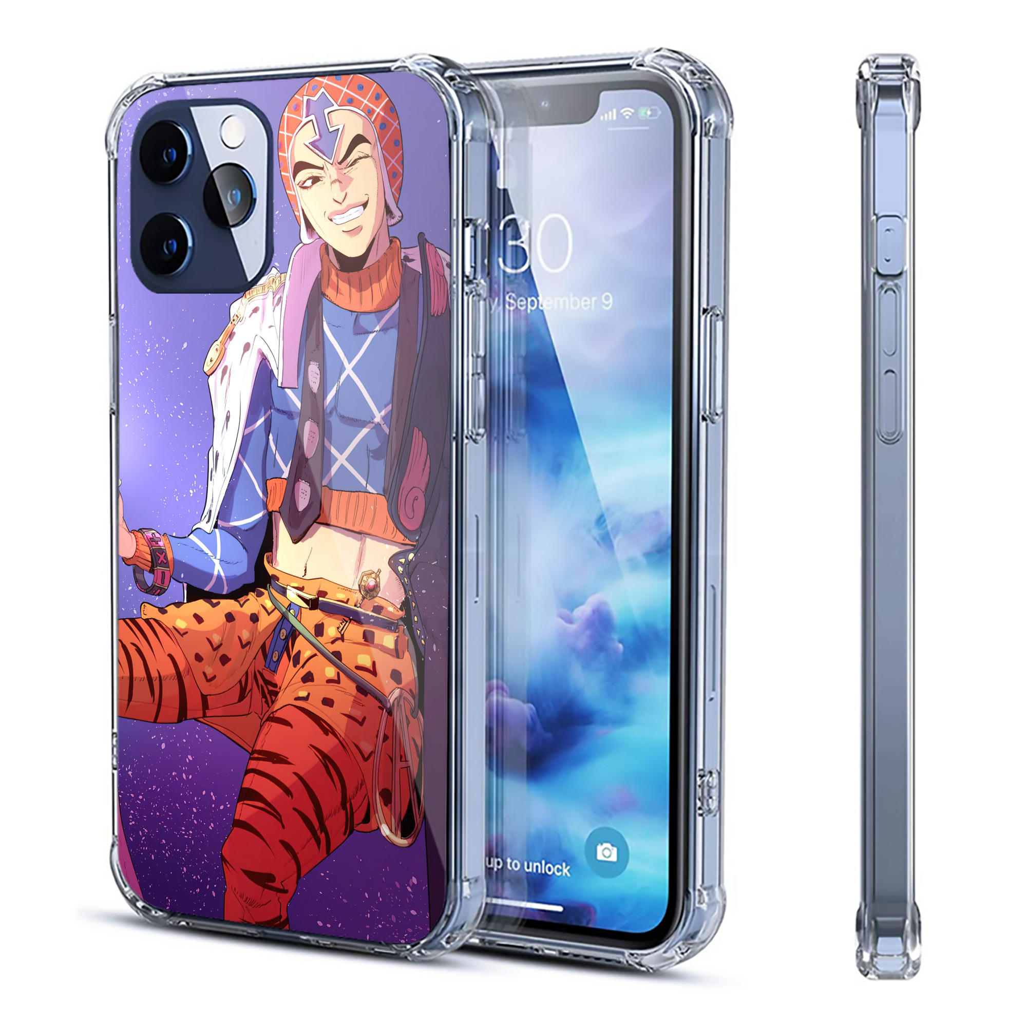 （画像用） ジョジョの奇妙な冒険 JoJo's Bizarre Adventure 【iPhone 12シリーズ対応】透明スマホケース（クリアソフトケース）